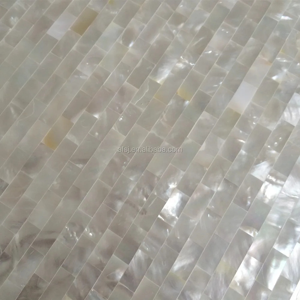 Af050208 rect. silber weià perlmutt muschel mosaik fliesen für ... Ziegel wand im küche