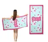 Factory direct wholesale microfiber rose flower printing adult water absorption quick-drying large bath towel beach towel