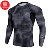 2019 hot selling pro fitted compressed sport gym rash guard long sleeve tshirt