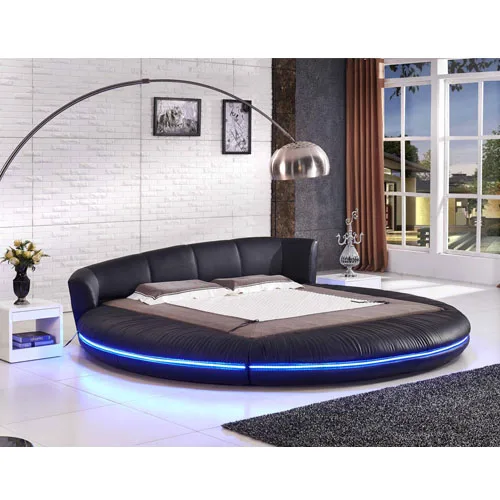 Led Lighting Bedroom Furniture King Size Round Bed