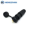 IP68 Waterproof Plastic Panel Mount Socket 12v 2 pin electric plug