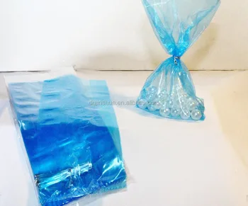 Promotional Plastic Cello Treat Bags Blue Cellophane Customize Size Bag Promotional Plastic Cello Treat Bags Blue Cellophane Customize Size Bag