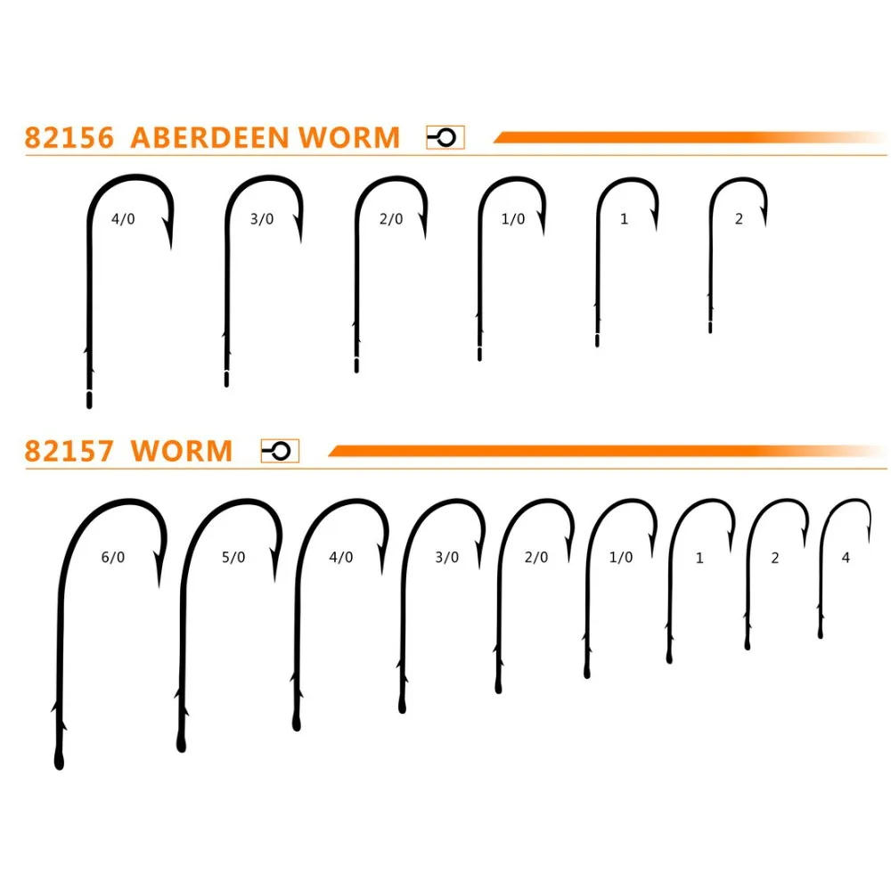 Classic Sea Bulk High Carbon Steel Aberdeen Worm Fishing Jig Hook Buy