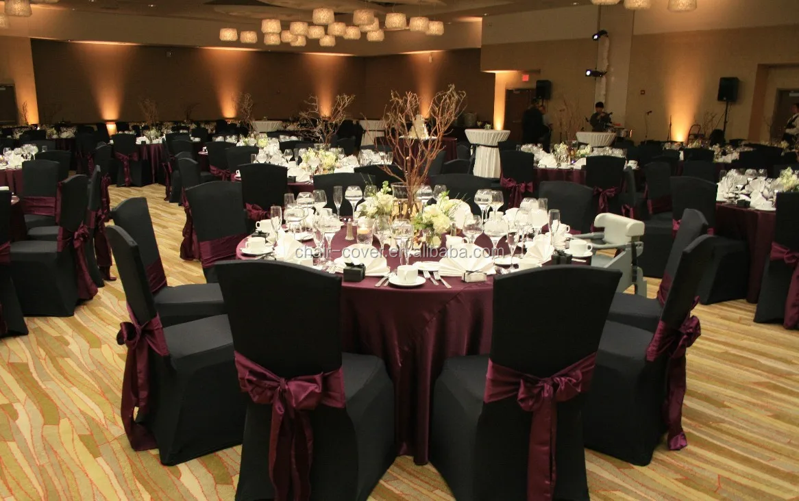 $1 Black Banquet. Chair Covers Wedding 