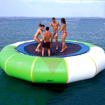 inflatable trampoline with net