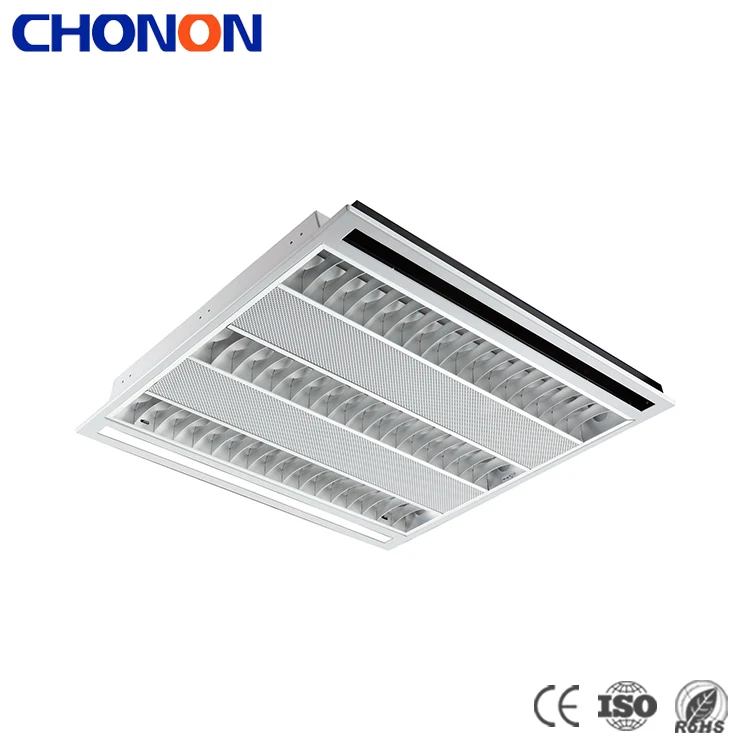36w Fluorescent Lighting Grille Lamp With Air Slot With 5 Crossblade Double Parabolic Reflector