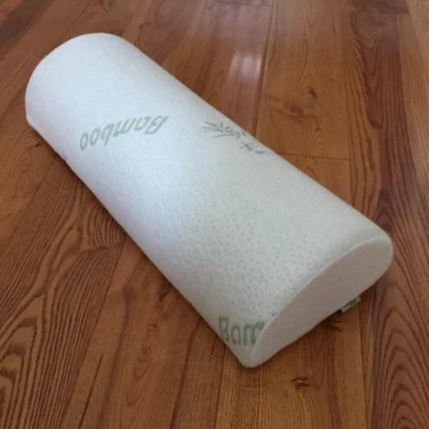 Premium Half Moon Bolster Pillow With Bamboo Cover,Semicicle Knee