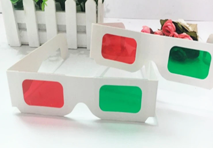 Oempromo cheap disposable red-cyan paper 3d movie glasses