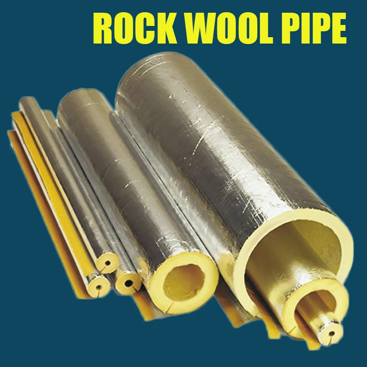 Industrial Rockwool Piping Insulation Mineral Fiber Wool Thermal