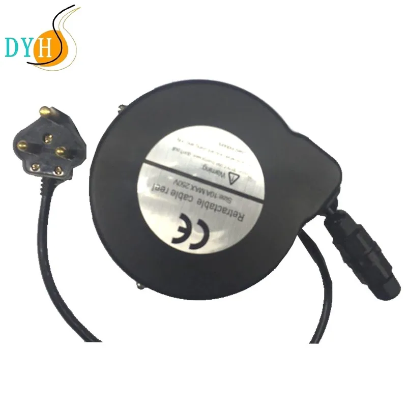 13a Customized Power Extension Cord 5m Spring Loaded Cable Retractor ...