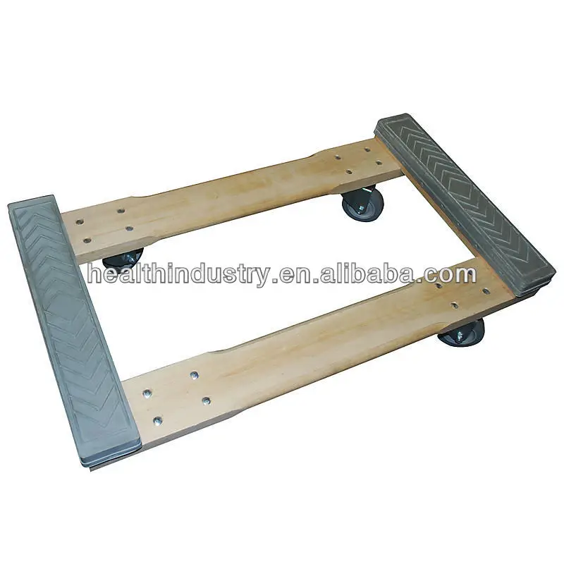 4 Wheel Chicago Style Rubber Capped Moving Furniture Dolly With Heavy
