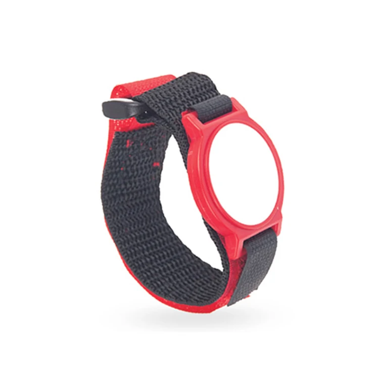 13.56MHz rfid polyester elastic custom fabric wristband with heat transfer printing