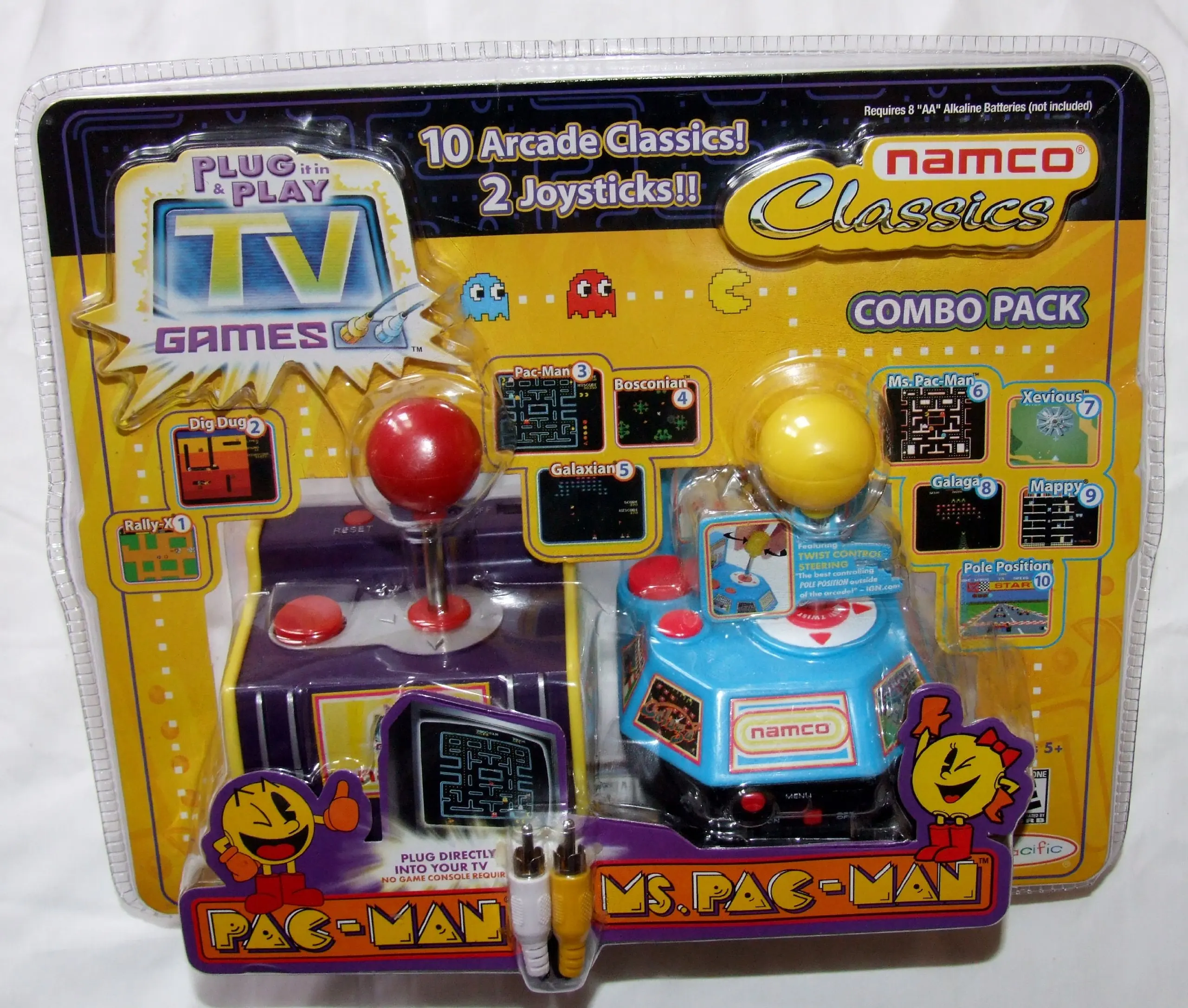 Jakks Plug & Play TV Games Namco Classics Combo Pack: Pac-Man & Ms....