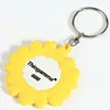 custom blooming sunflower keychain car,custom sunshine positive energy keychain car,oem yellow flower keychain car made in china