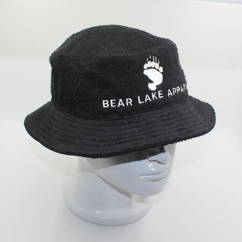 High Quality Terry Towel Bucket Hat With Custom Logo Embroidery Buy