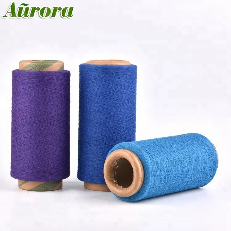 China manufacture4s 6s 8s regenerated cotton polyester mixed OE weaving yarn for rugs factory