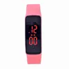 cheap silicone digital watch new women fashion rectangle shape red lights led display digital movement men sports silicone watch
