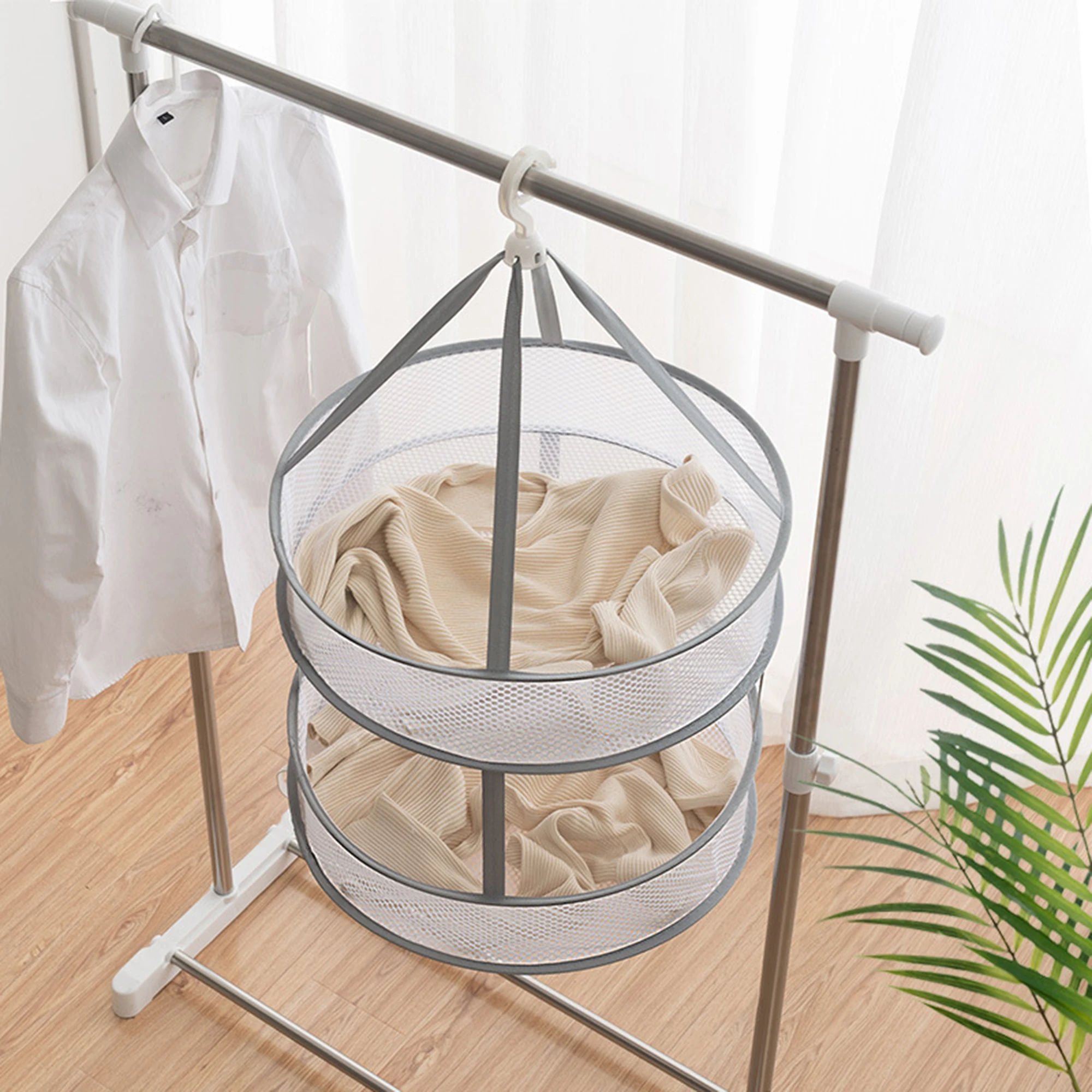 Collapsible Mesh Clothes Hanger Drying Rack Dry Net Collapsible Mesh Clothes Hanger Drying Rack Dry Net