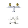 double outlet laboratory gas cock /panel mounted gas cock/ lab gas valve