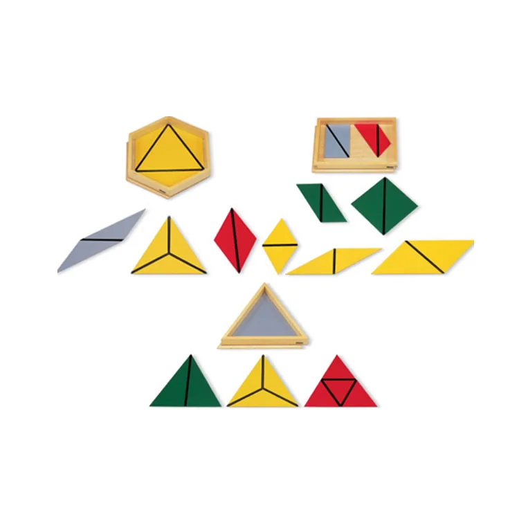 Ce Approved Wooden Kids Montessori Sensory Toys Constructive Triangles ...