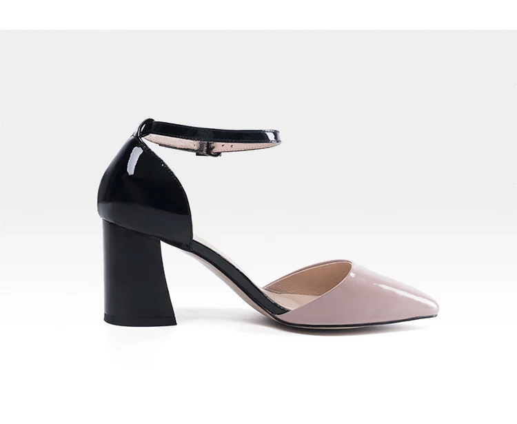 Square Heel 2018 Latest Design High Heels Tpr Sole Women Genuine