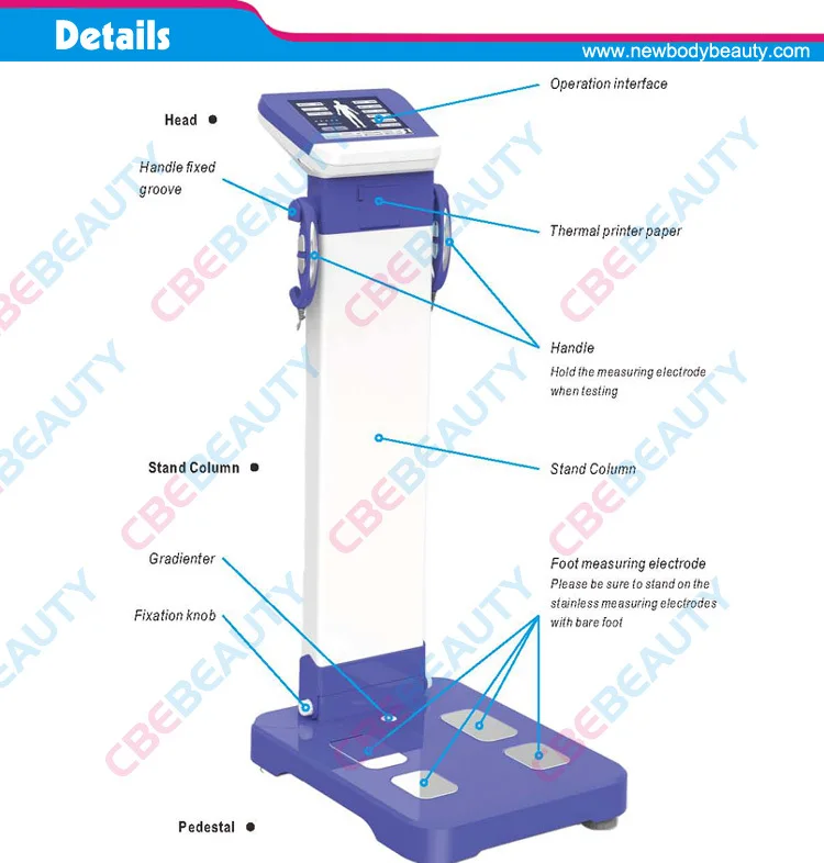 Bioelectric Bioelectrical Impedance Body Composition Analyzer Body Fat Analysis Device Aac6