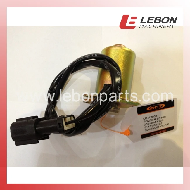 PC200-6 6D102 excavator rotary solenoid valve 206-60-51132 2066051132