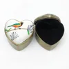 Bronze heart shape crystal jewelry box