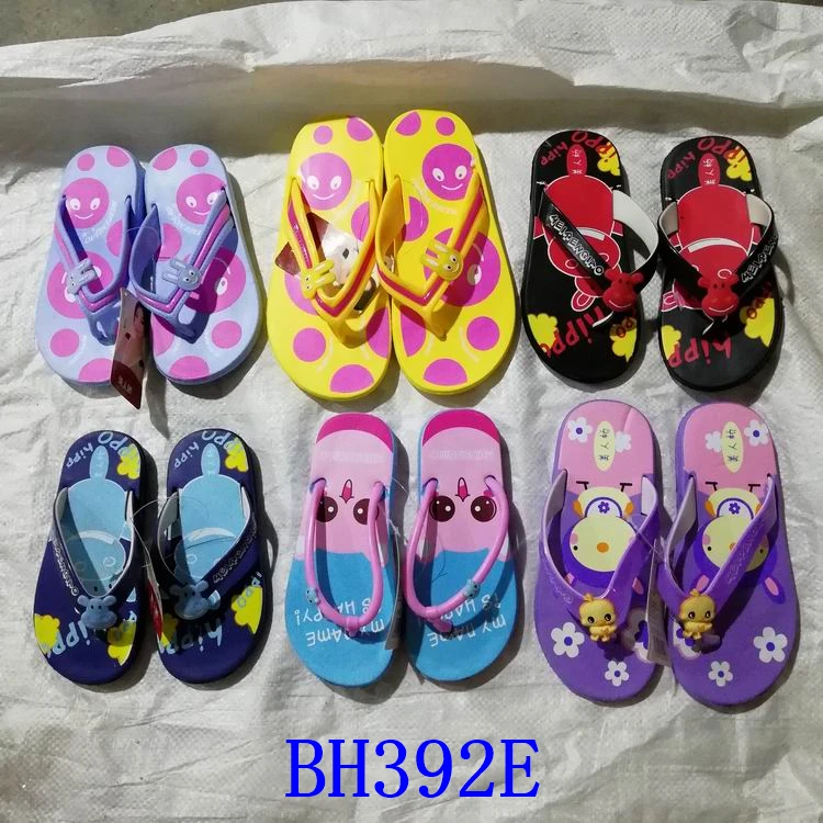 
stock lot shoes flip flops child sandal custom flip flops wholesale kids EVA slippers 