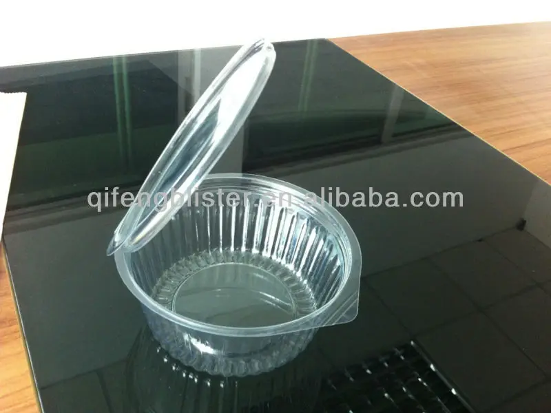 Disposable Transparent Salad Box,Plastic Round Salad Box,Fruit Salad Container With Flat Lib Or