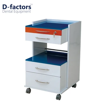 Mobile Locking Steel Storage Dental Cabinet With Castors 4 Drawers