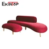 Classic antique wooden red tufted velvet industrial modern italian indian wedding tantra sofa