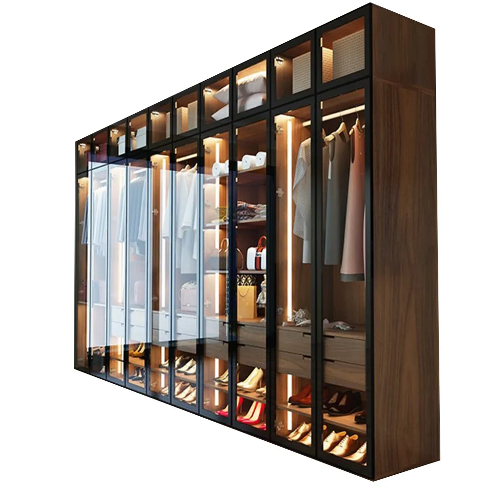 Hot Selling American Style Glass Door Modern Design Wardrobe Buy