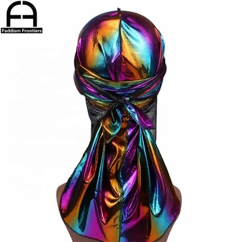 High Quality Men Holographic Colorful Silky Durags - Buy Durag,Silky Durag,Men Durag Product on ...