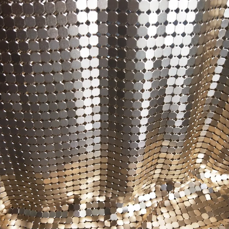 8 Mm High Quality Metal Chain Link Curtain Fabric Aluminum Sequin Mesh Chain Mail Curtains Buy