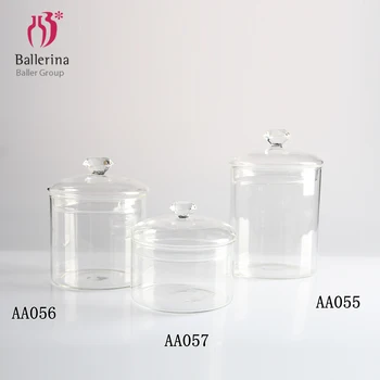 Guangdong Ballerina Brand Clear Glass Candy Jar With Lid Storage