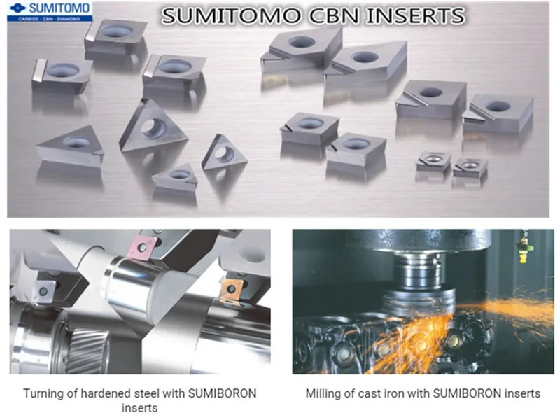 Sumitomo Cbn Turning Inserts Cutting Tools For High Hardness Material
