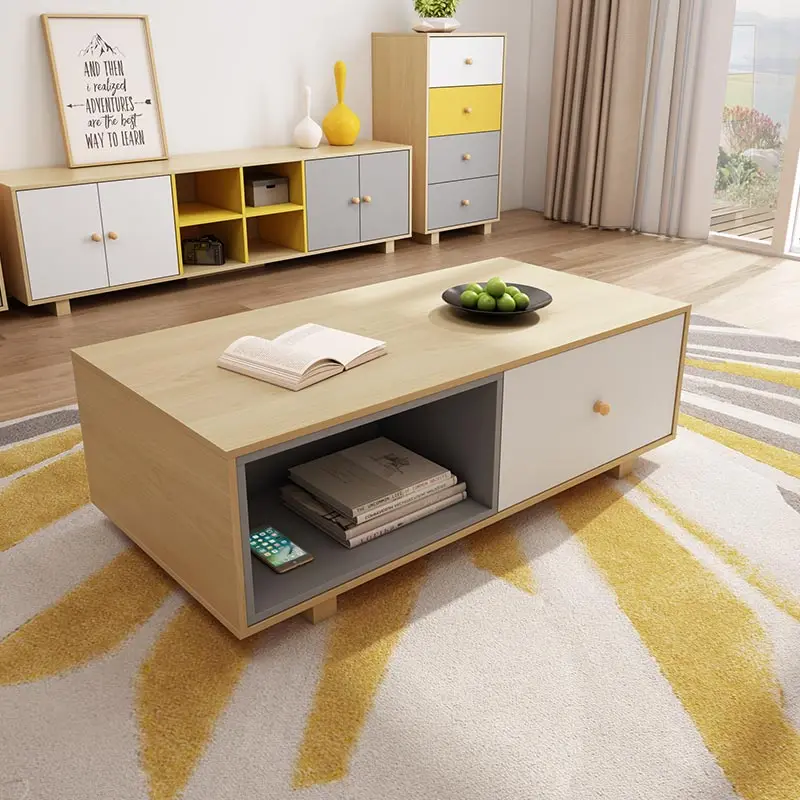 Simple wood tv stand MDF living room sets tv cabinet wooden modern