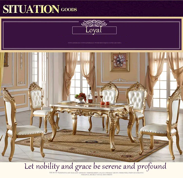 high quality European modern dinner table set dining table+ chair p10079