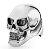 Best Jewelry Punk Style Skeleton Skull Ring For Men Simple Stainless Steel Engagement Rings