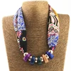 New Design Hot Sale Womens Charm Jewelry Wholesale China Made Fashion Colorful Pattern Chiffon Scarf Necklace With Beads