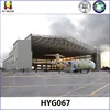 Steel space frame aircraft hangars