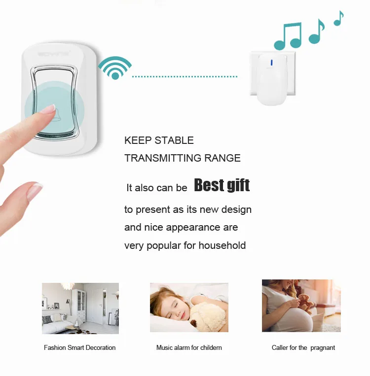 mechanical push button doorbell