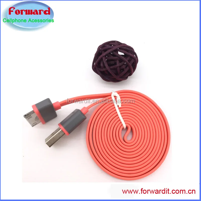 high quality soft TPE noodle micro usb cable flat