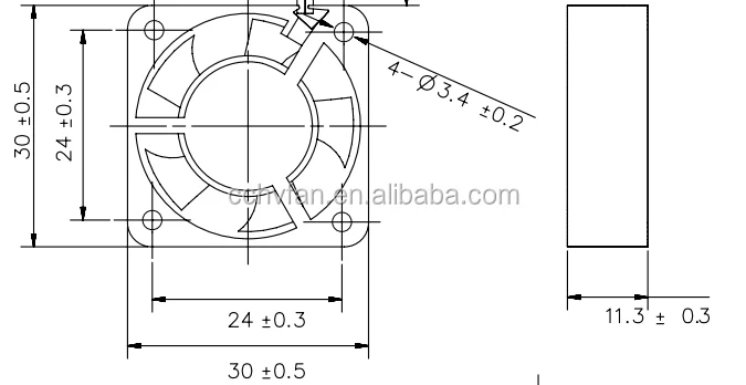 Вентилятор 3010 чертеж