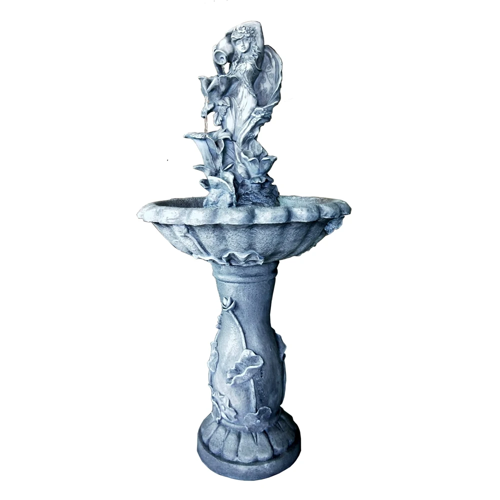 Outdoor Waterfall Statue Garden Mermaid Water Fountain - Buy Garden