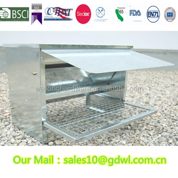 Treadle Feeder Customized Sheet Metal Pet Chicken Galvanized