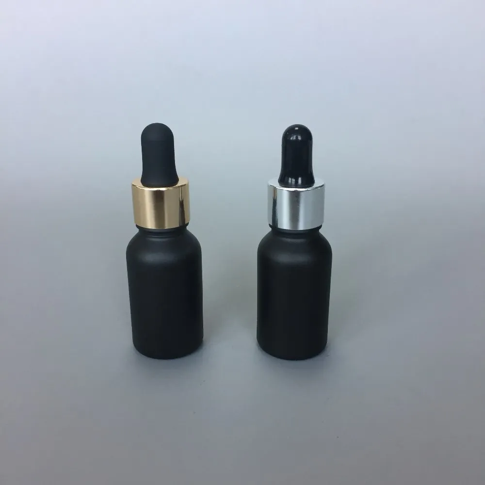 Wholesale Matte Black Glass Dropper Bottle Essential Oil Bottle 5ml