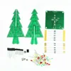 KJ564 Three-Dimensional 3D Christmas Tree LED DIY Kit Red/Green/Yellow LED Flash Circuit Kit Electronic Fun Suite Christmas Gift