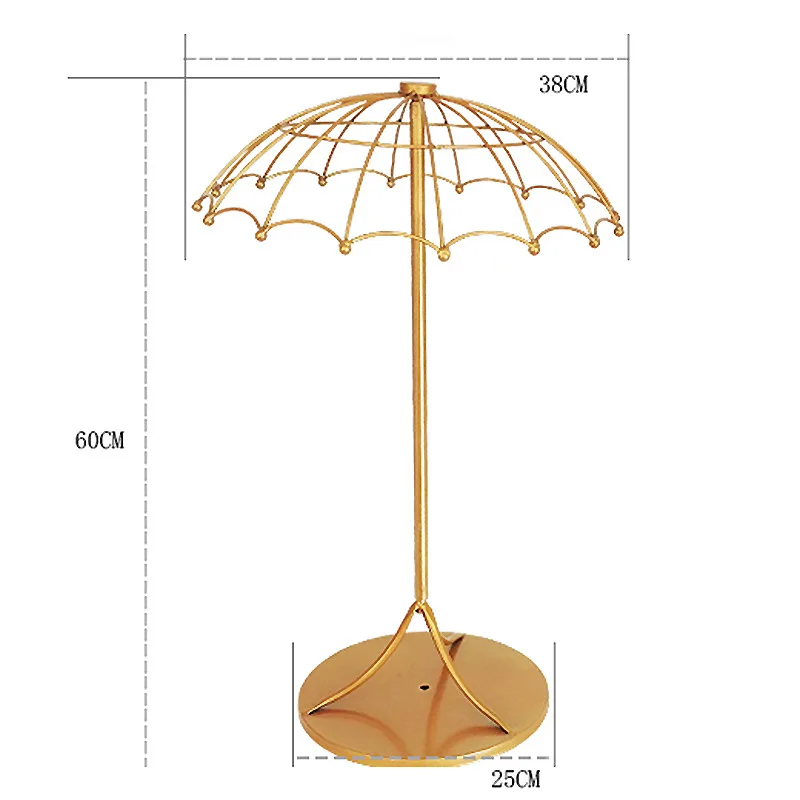 Umbrella Shape Wedding Table Centerpiece Metal Embossed Flower Candle